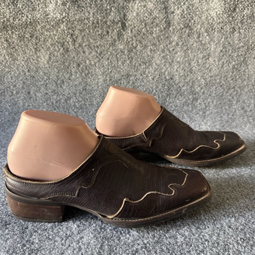 Vintage Ariat Tabitha Women's Western Equestrian Mules Brown Leather Size 8.5
